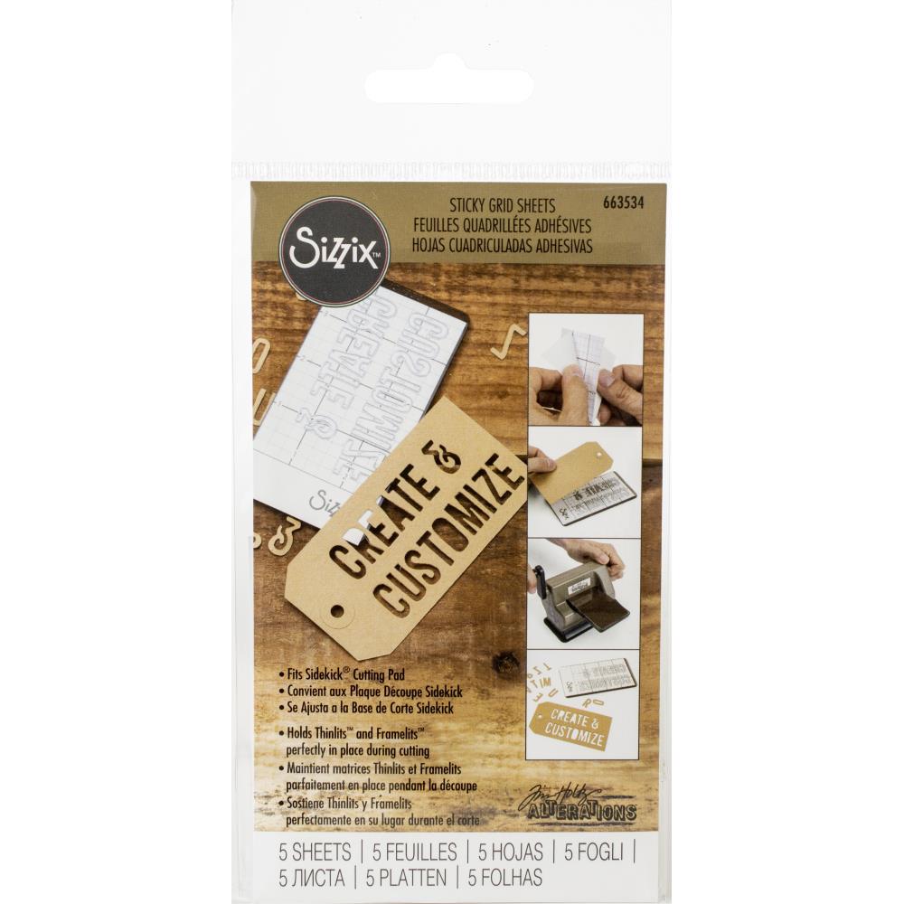 Sizzix - Tim Holtz - Sticky Grid Sheets - 2 5/8 " x 4 5/8"-ScrapbookPal