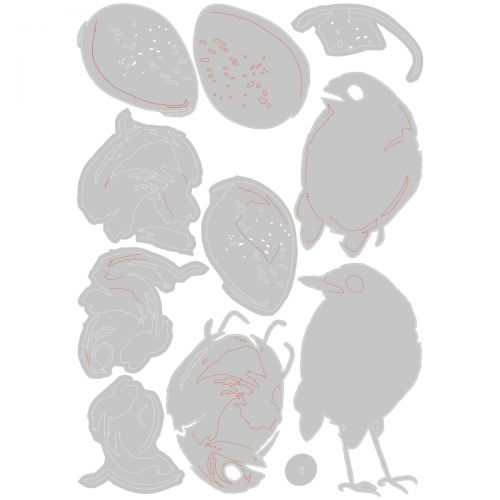 Sizzix - Tim Holtz - Thinlits Dies - Bird & Egg, Colorize-ScrapbookPal