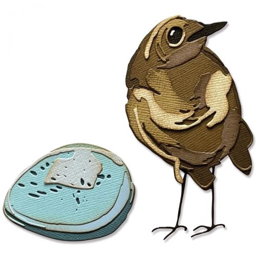 Sizzix - Tim Holtz - Thinlits Dies - Bird & Egg, Colorize-ScrapbookPal