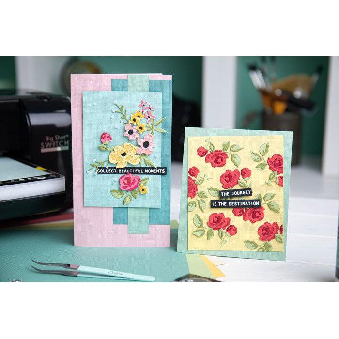 Sizzix - Tim Holtz - Thinlits Dies - Brushstroke Flowers Mini-ScrapbookPal