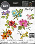 Sizzix - Tim Holtz - Thinlits Dies - Brushstroke Flowers Mini - Scratch & Dent