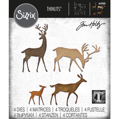 Sizzix - Tim Holtz - Thinlits Dies - Darling Deer-ScrapbookPal