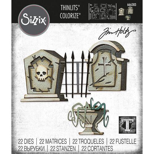 Sizzix - Tim Holtz - Thinlits Dies - Graveyard Colorize - Scratch &amp; Dent-ScrapbookPal