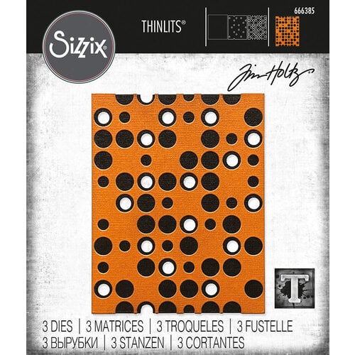 Sizzix - Tim Holtz - Thinlits Dies - Layered Dots - Scratch &amp; Dent-ScrapbookPal