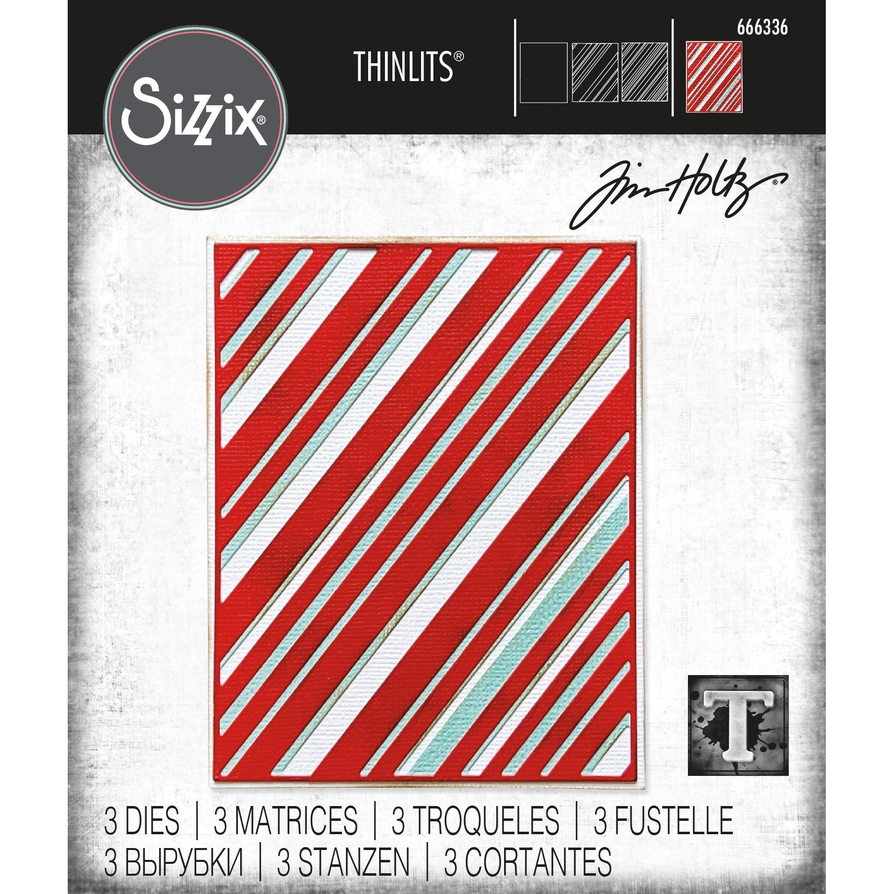 Sizzix - Tim Holtz - Thinlits Dies - Layered Stripes-ScrapbookPal