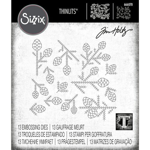 Sizzix - Tim Holtz - Thinlits Dies - Pine Patterns-ScrapbookPal