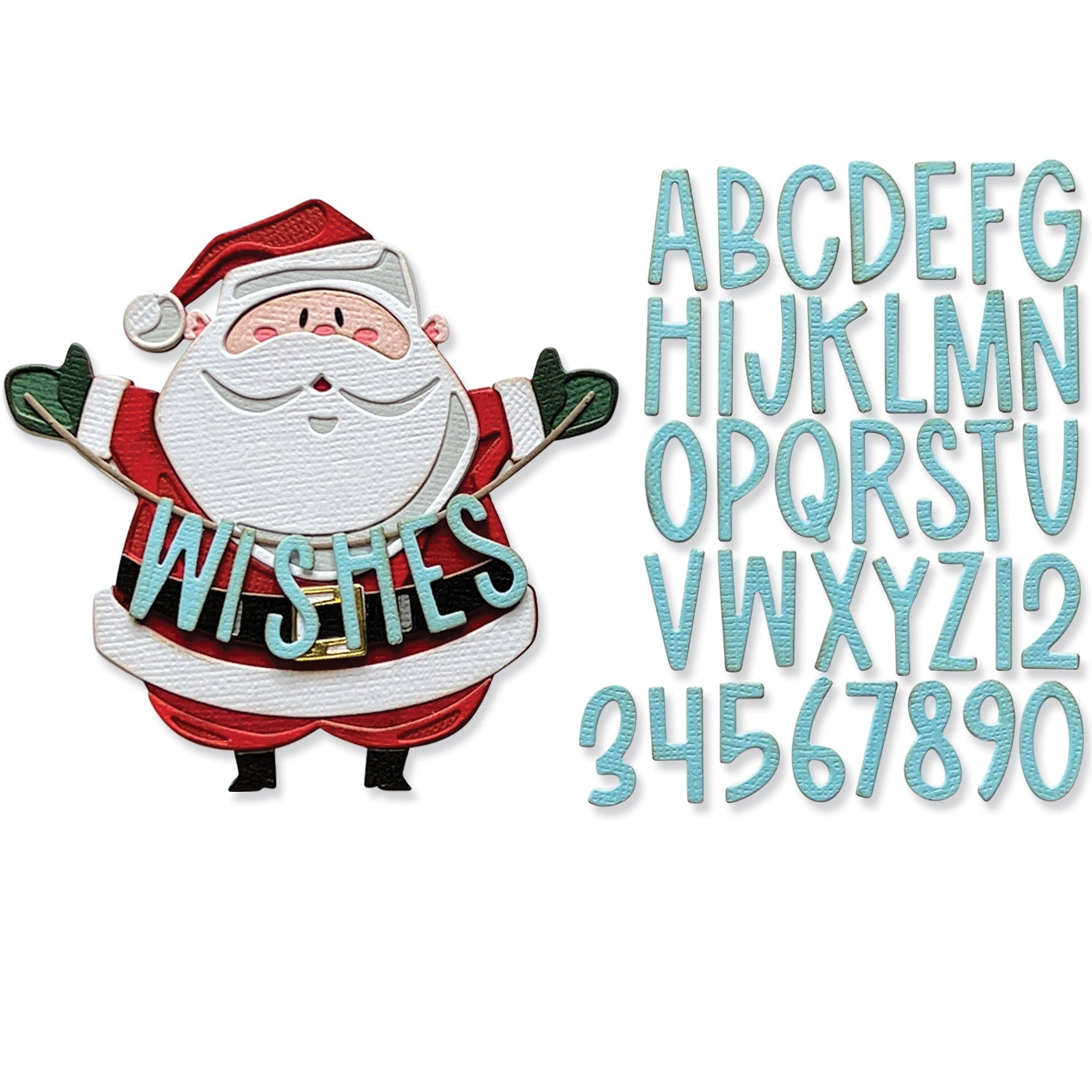 Sizzix - Tim Holtz - Thinlits Dies - Santa Greetings Colorize-ScrapbookPal