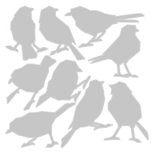 Sizzix - Tim Holtz - Thinlits Dies - Silhouette Birds-ScrapbookPal