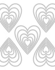 Sizzix - Tim Holtz - Thinlits Dies - Stacked Tiles, Hearts-ScrapbookPal