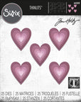 Sizzix - Tim Holtz - Thinlits Dies - Stacked Tiles, Hearts-ScrapbookPal
