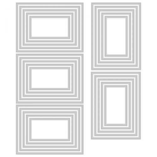 Sizzix - Tim Holtz - Thinlits Dies - Stacked Tiles, Rectangles-ScrapbookPal