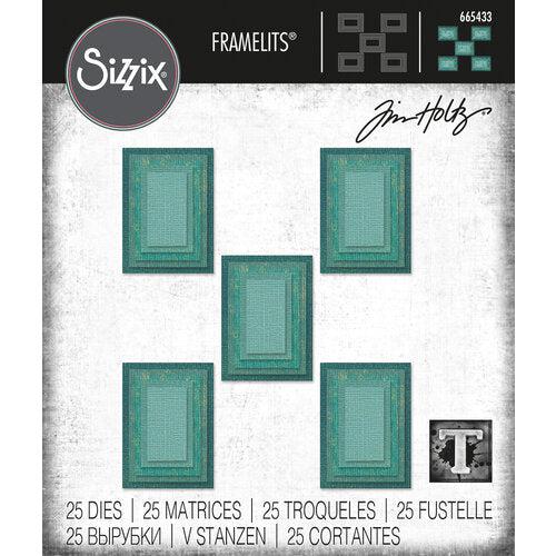 Sizzix - Tim Holtz - Thinlits Dies - Stacked Tiles, Rectangles-ScrapbookPal