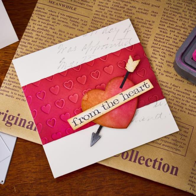 Sizzix - Tim Holtz - Thinlits Dies &amp; Texture Fades Embossing Folder - Vault Love Notes - Scratch &amp; Dent-ScrapbookPal