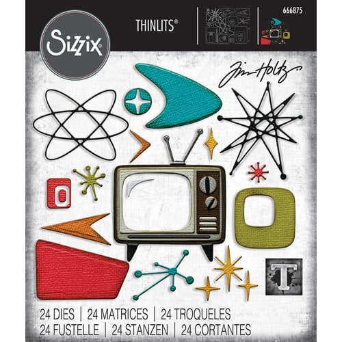 Sizzix - Tim Holtz - Thinlits Dies - Vault Atomic Retro-ScrapbookPal