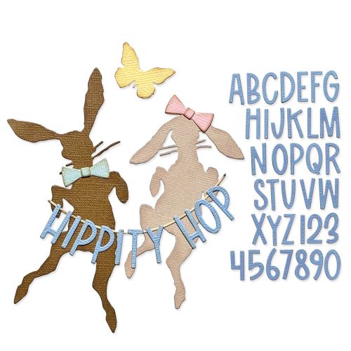 Sizzix - Tim Holtz - Thinlits Dies - Vault Hippity Hop-ScrapbookPal