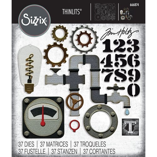 Sizzix - Tim Holtz - Thinlits Dies - Vault Industrial-ScrapbookPal