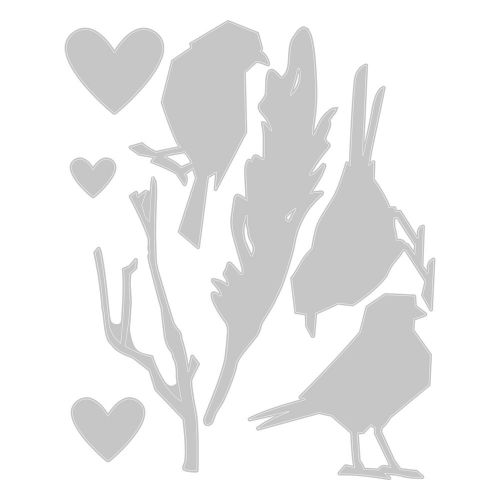 Sizzix - Tim Holtz - Thinlits Dies - Vault Lovebirds-ScrapbookPal