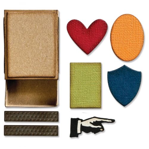 Sizzix - Tim Holtz - Thinlits Dies - Vault Matchbox-ScrapbookPal