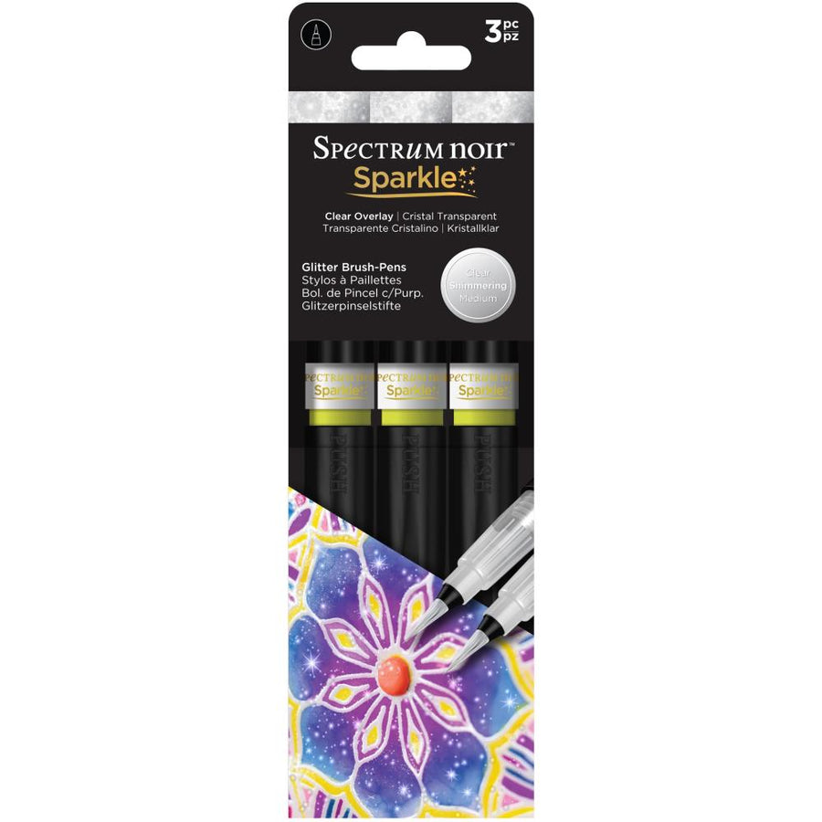Spectrum Noir - Sparkle Glitter Pen - Clear Overlay, 3 pack