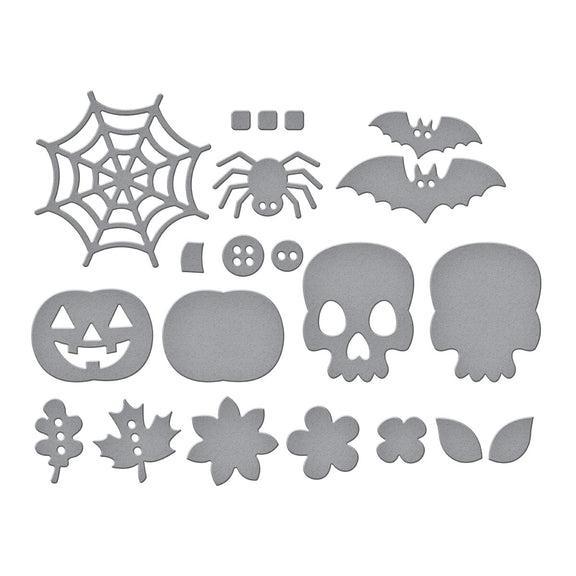 Spellbinders - 3D Felt Décor Collection - Dies - Autumn &amp; Halloween Embellishments-ScrapbookPal
