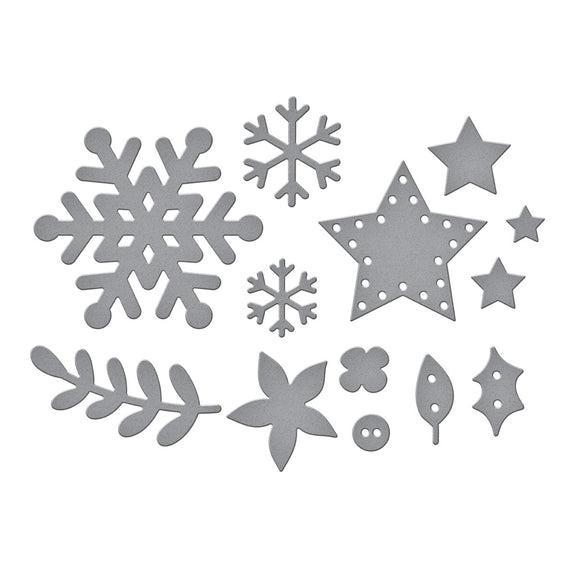 Spellbinders - 3D Felt Décor Collection - Dies - Winter & Christmas Embellishments-ScrapbookPal
