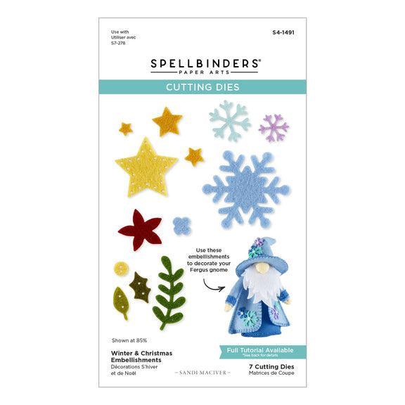 Spellbinders - 3D Felt Décor Collection - Dies - Winter &amp; Christmas Embellishments-ScrapbookPal
