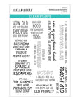 Spellbinders - Aged to Perfection Collection - Clear Stamps - Birthday Laughs Sentiments-ScrapbookPal