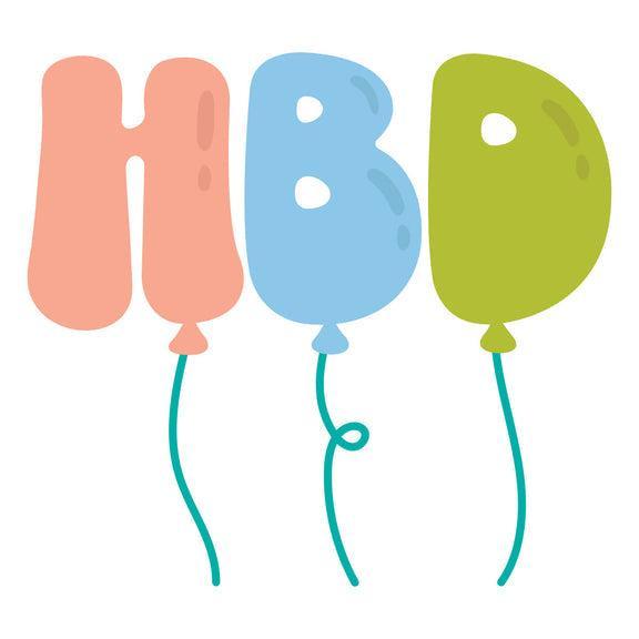 Spellbinders - Aged to Perfection Collection - Dies - HBD Balloons-ScrapbookPal