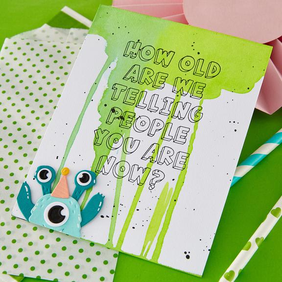 Spellbinders - Aged to Perfection Collection - Press + Foil Plates - How Old?-ScrapbookPal