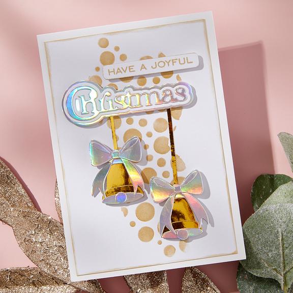 Spellbinders - All About Christmas Collection - Clear Stamps &amp; Dies - Christmas Sentiments-ScrapbookPal