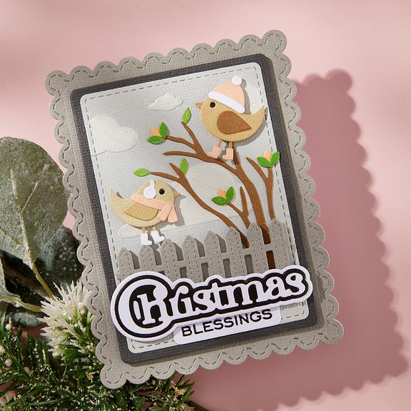 Spellbinders - All About Christmas Collection - Dies - Little Birdies-ScrapbookPal