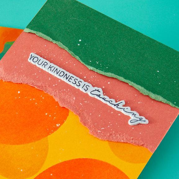 Spellbinders - All My Senses Collection - Letterpress + Foil Plate &amp; Cut - All My Senses Sentiments-ScrapbookPal