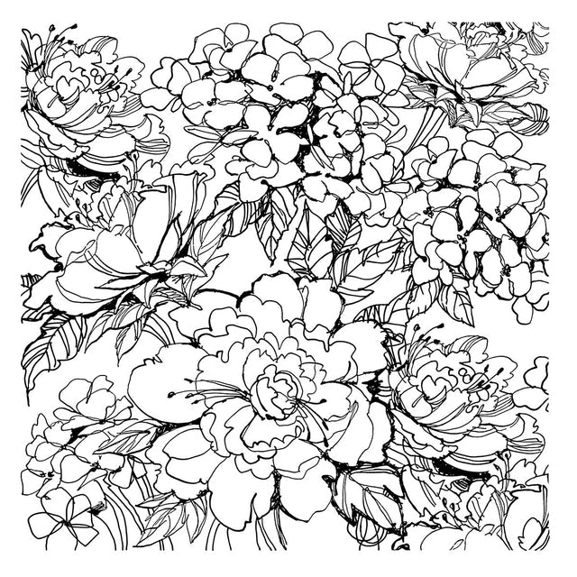 Spellbinders - Beautiful Backgrounds Collection - Cling Stamps - Stampendous Floral Garden-ScrapbookPal