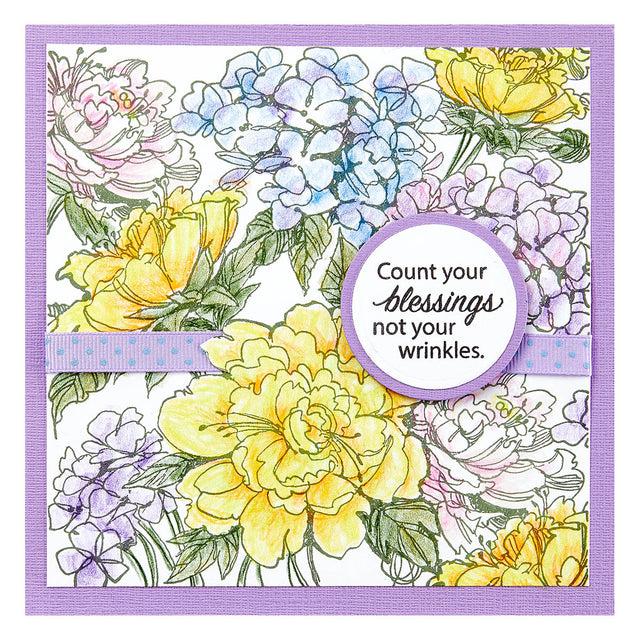 Spellbinders - Beautiful Backgrounds Collection - Cling Stamps - Stampendous Floral Garden-ScrapbookPal