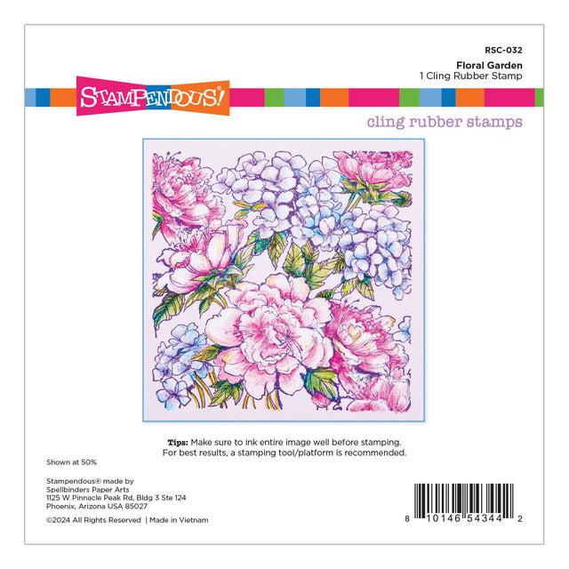 Spellbinders - Beautiful Backgrounds Collection - Cling Stamps - Stampendous Floral Garden-ScrapbookPal