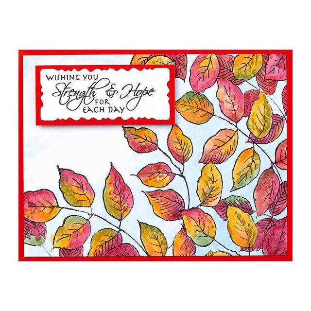 Spellbinders - Beautiful Backgrounds Collection - Cling Stamps - Stampendous Leafy Lines-ScrapbookPal