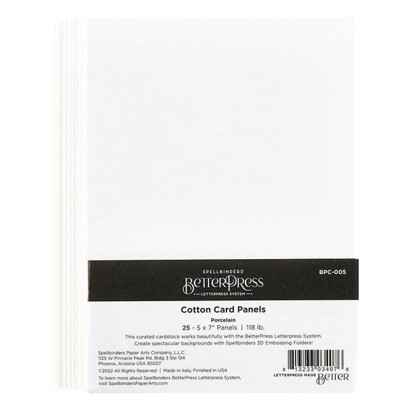 Spellbinders - BetterPress - Cotton Card Panels - A7 - Porcelain, 25 pack-ScrapbookPal