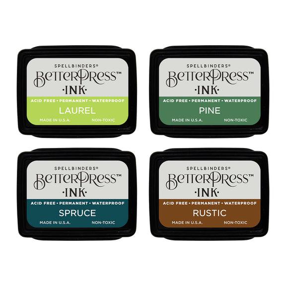 Spellbinders - BetterPress - Mini Ink Set - Woodlands-ScrapbookPal