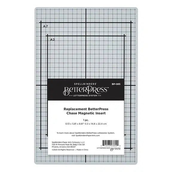 Spellbinders - BetterPress - Replacement BetterPress Chase Magnetic Insert-ScrapbookPal
