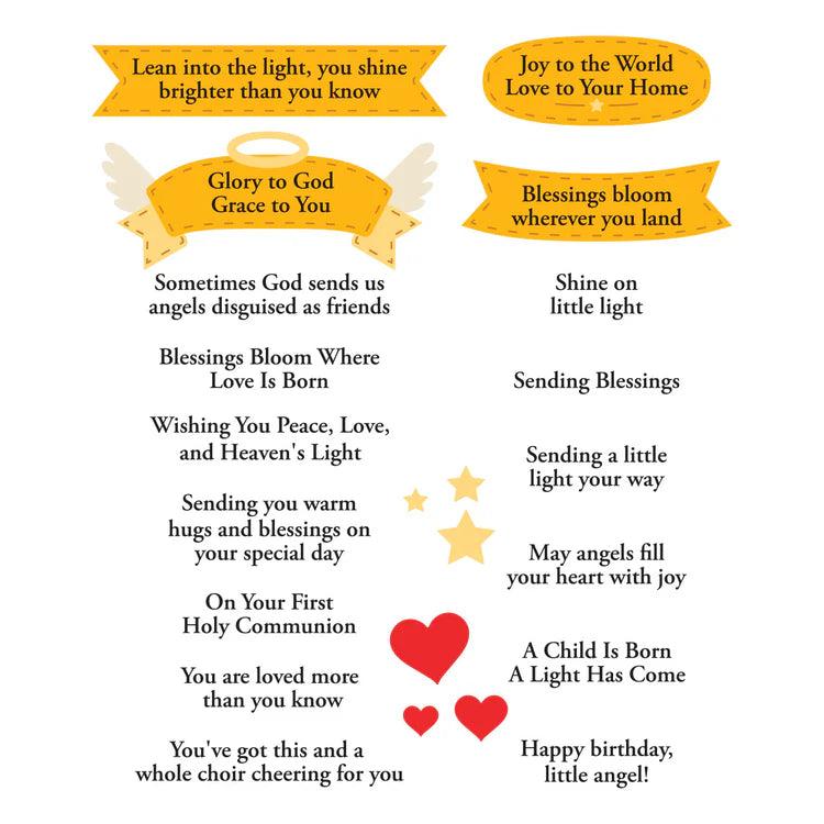 Spellbinders - Bibi's Little Blessings Collection - Clear Stamps &amp; Dies - Everyday Blessings &amp; Banners-ScrapbookPal