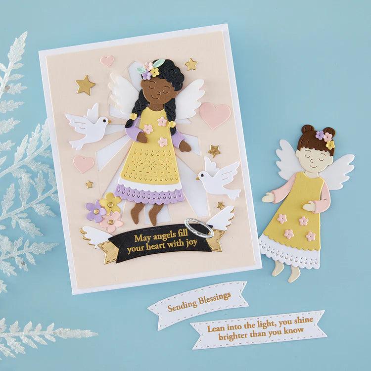 Spellbinders - Bibi's Little Blessings Collection - Dies - Blessing Angels-ScrapbookPal