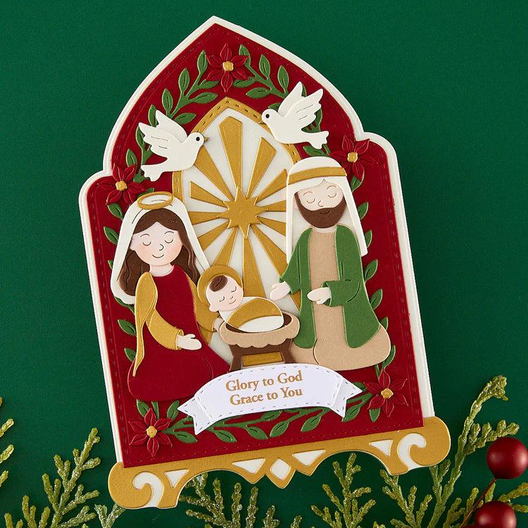Spellbinders - Bibi's Little Blessings Collection - Dies - Nativity Blessings-ScrapbookPal