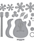 Spellbinders - Bibi's Musical Notes Collection - Dies - Mini Guitar-ScrapbookPal