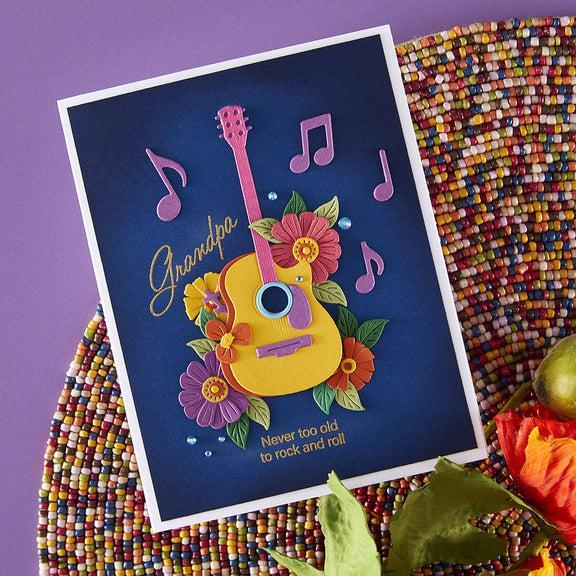 Spellbinders - Bibi's Musical Notes Collection - Dies - Mini Guitar-ScrapbookPal