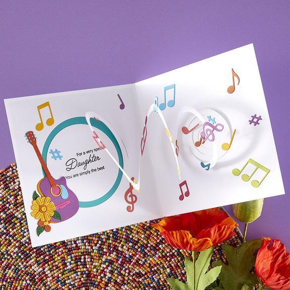 Spellbinders - Bibi's Musical Notes Collection - Dies - Musical Notes & Stave Pop-Up-ScrapbookPal