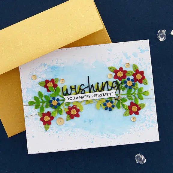 Spellbinders - Bibi's Snowflakes Collection - Clear Stamps &amp; Dies - Snowflake Wishes-ScrapbookPal