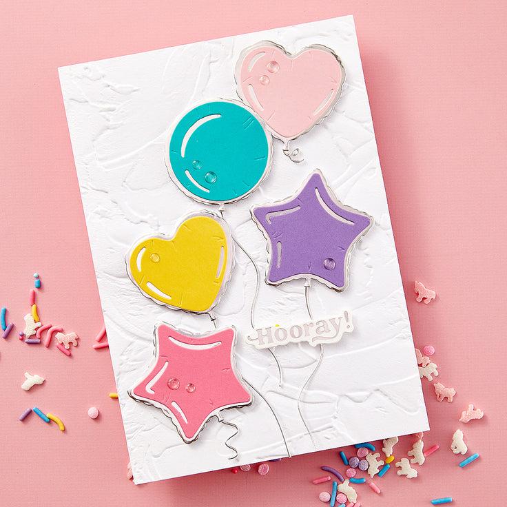Spellbinders - Birthday Bash Collection - Dies - Mylar Balloons-ScrapbookPal