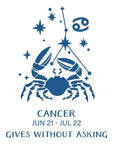 Spellbinders - Block Print Zodiacs Collection - Registration Press + Foil Plates - Block Print Cancer-ScrapbookPal