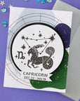 Spellbinders - Block Print Zodiacs Collection - Registration Press + Foil Plates - Block Print Capricorn-ScrapbookPal