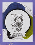 Spellbinders - Block Print Zodiacs Collection - Registration Press + Foil Plates - Block Print Scorpio-ScrapbookPal